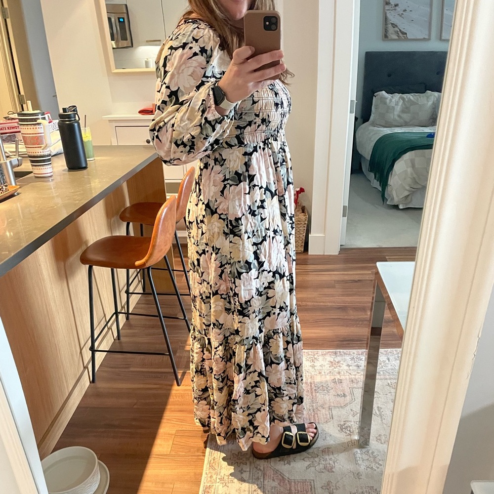 Saltwater Luxe "Raven" Floral Maxi Dress